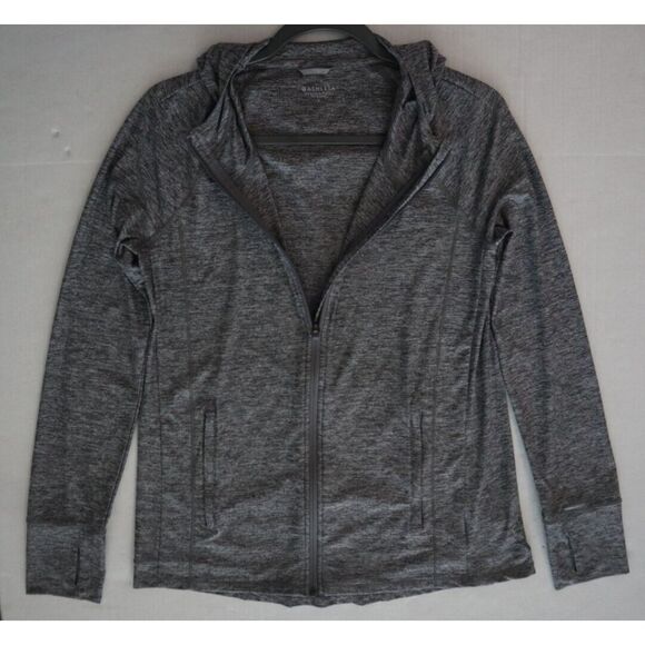 Athleta Women's Sz S Gray Heather Pacifica Illume UPF Relaxed Hooded Jacket - Picture 8 of 12